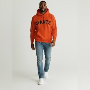 Majestic Vintage San Francisco Bright Orange Hoodie
